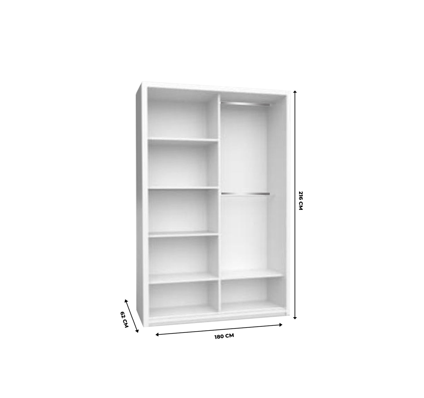 Box Mirror Sliding door wardrobe