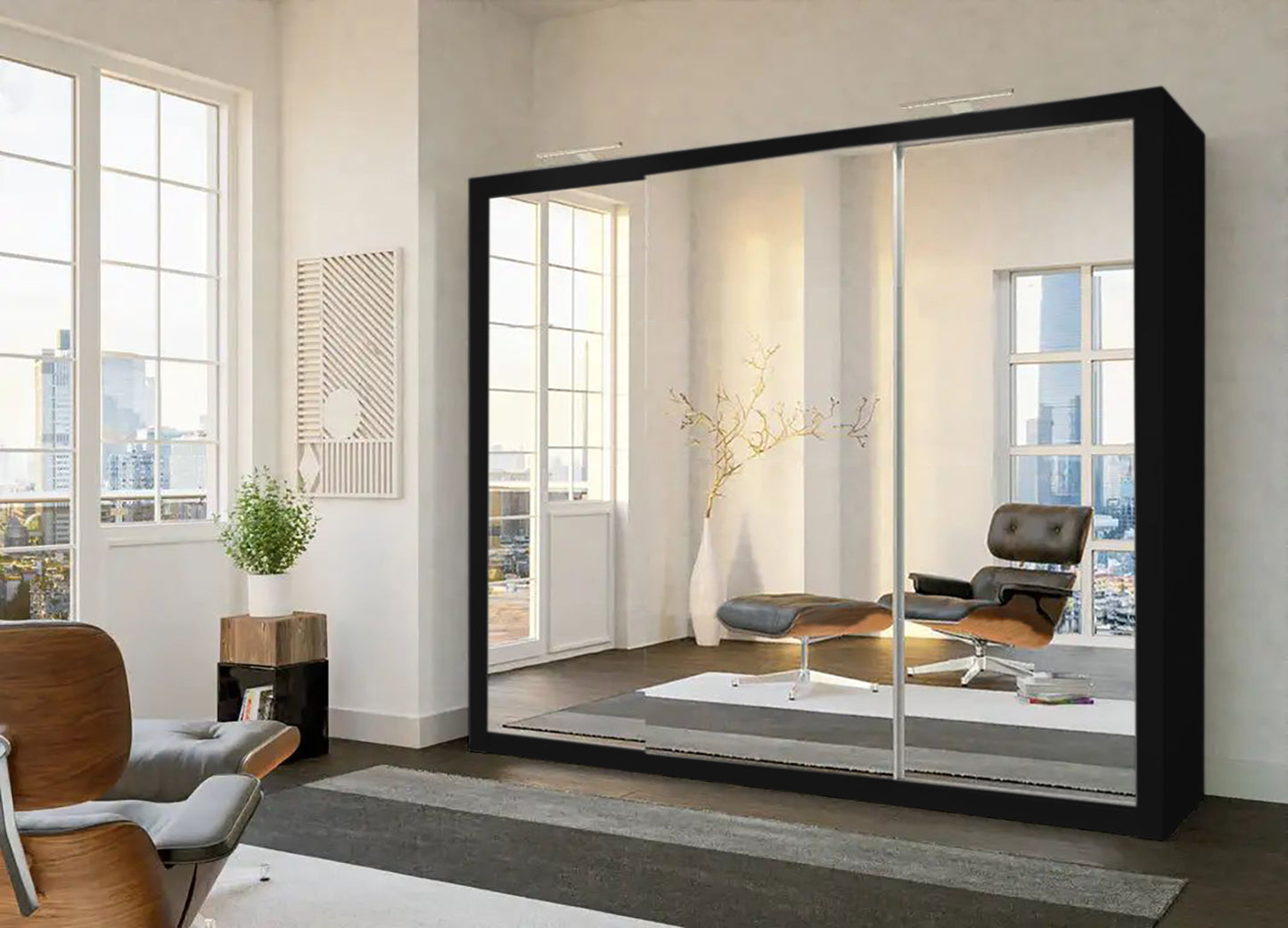 SLIDING FULL MIRROR DOOR WARDROBE