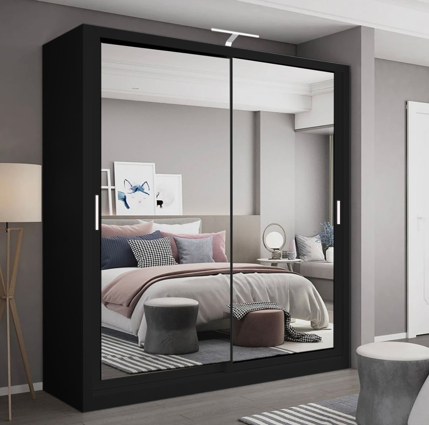 SLIDING FULL MIRROR DOOR WARDROBE