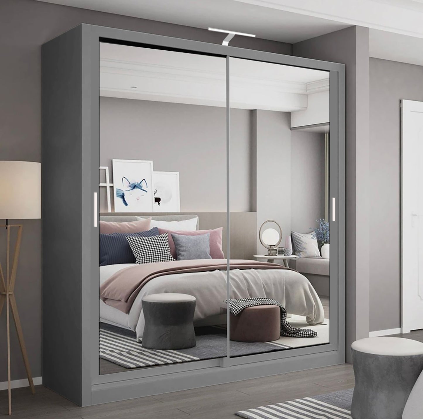 SLIDING FULL MIRROR DOOR WARDROBE