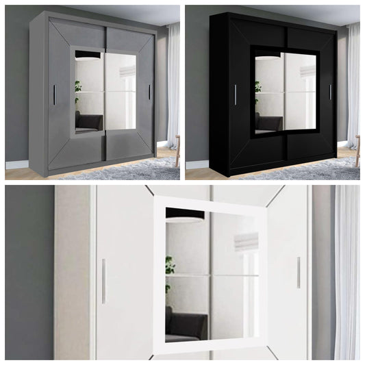 Box Mirror Sliding door wardrobe