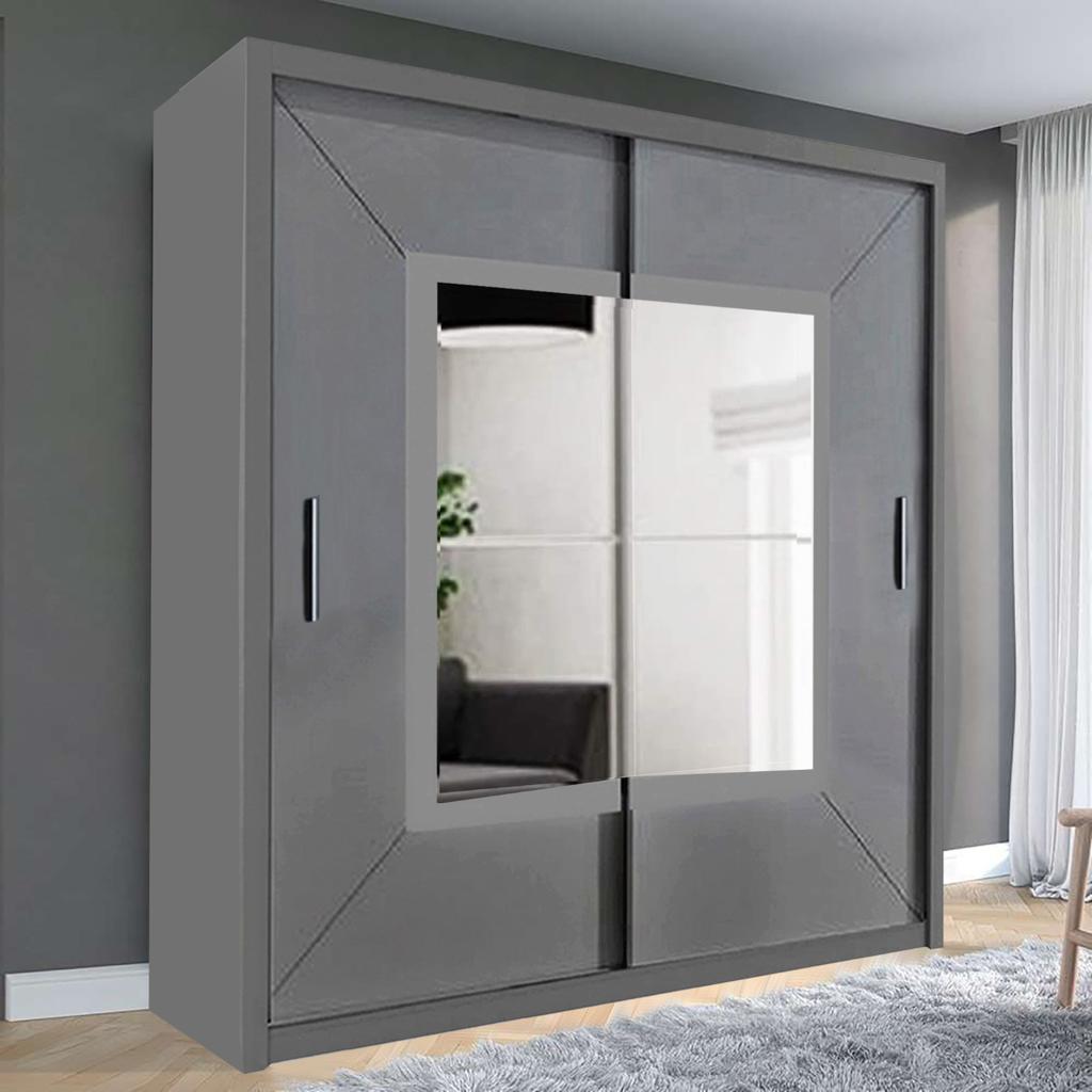 Box Mirror Sliding door wardrobe