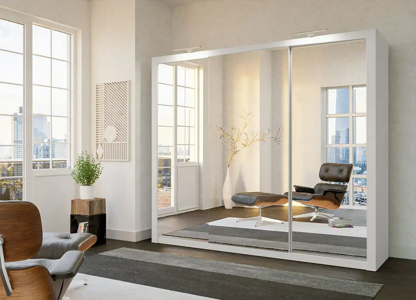 SLIDING FULL MIRROR DOOR WARDROBE