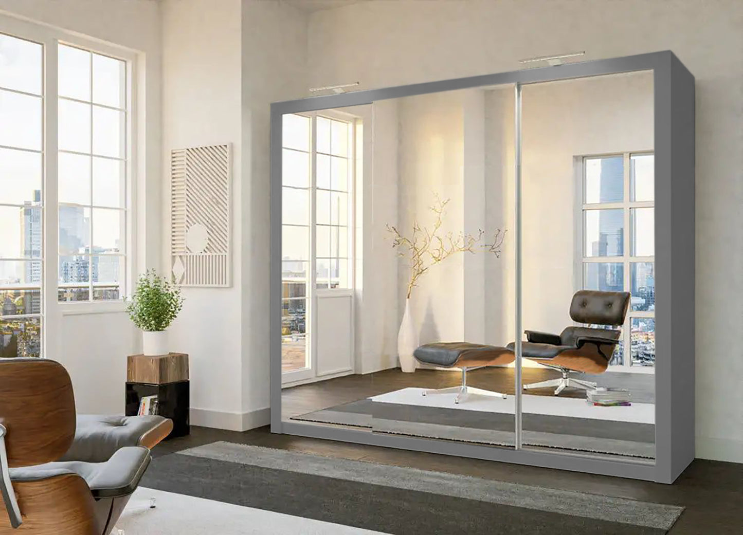 SLIDING FULL MIRROR DOOR WARDROBE